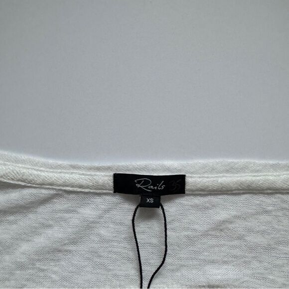 Rails White Aden Long Sleeve Top Size X-Small NWT - Picture 3 of 7